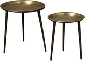 Bijzettafels sets set | wener | brass | 47 x 47 x 51(h) cm