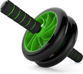 Ab Wheel Met Gratis Fitness Knie Mat - Roller & Fitnessmat - Trainingswiel - Buikspierwiel - Buikspier wiel - Groen