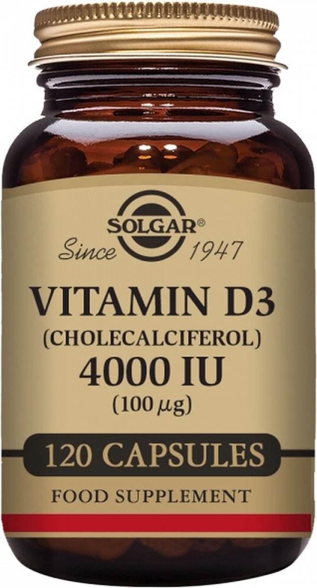 Vitamine D3 (Cholecalciferol) Solgar 4000 iu