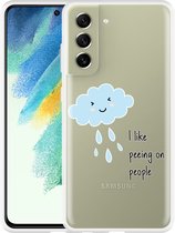 Hoesje Geschikt voor Samsung Galaxy S21 FE Cloud