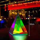 Artick Magische Piramide Lamp - Tafel Lamp - Sfeerlamp - LED Lamp - RGB Licht Kleuren - Afstand Bedienbaar - Oplaadbaar - 22 cm