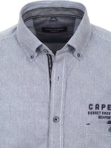 Blauw Geblokt Overhemd Borstzakje Cape Cod Casa Moda - XL