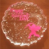 hars drink coaster/ hangemaakte resin onderzetter/ verjaardagscadeau/ Valentijn/ Engel