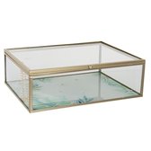 Glazen Sieradendoos 20*16*6 cm Transparant Glas Rechthoek Juwelendoos Sieradenbox Sieradenkist