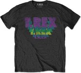 T. Rex Heren Tshirt -L- Stacked Logo Zwart