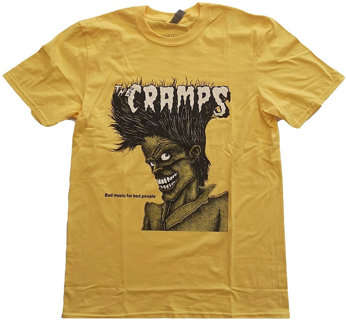 The Cramps - Bad Music Heren Tshirt - M - Geel