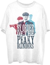 Peaky Blinders Heren Tshirt -S- 3 Tommys Wit