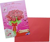 Valentijnskaart “For the one” 18,5 x 26,5 cm | Valentijns Tip