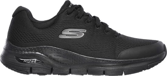 Skechers Arch Fit Heren Sneakers - Black/Black - Maat 47,5