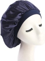 Nightcap - Soins capillaires - Mesdames bonnet de nuit - Bonnet doux bonnet de nuit - satin bonnet de nuit - bonnet satin - Bonnet - Bonnet de nuit - casquette Sleep - bleu foncé