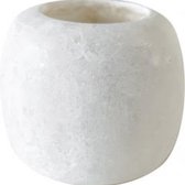 Zenza - Alabaster waxinelichthouder - Wit - Large