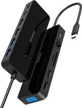 Sounix® USB-C Hub Docking station - 13 in 1 USB-C Hub - PD 100W - Dual 4K UHD HDMI - VGA - 4* USB 3.0 - SD/TF