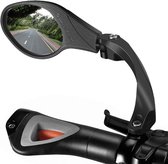 Fietsspiegel - Verstelbaar - Universele Fietsspiegel - Zwart - Achteruit kijkspiegel - Fietsspiegel E-bike 360° verstelbaar - Reflector - Stuurbevestiging - Links