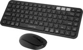 Wireless Bluetooth Keyboard Zwart Met Muis - Geschikt voor PC/MAC/TV - QWERTY