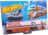 Hot Wheels Speedway Hauler vrachtwagen - Metaal - 2 voertuigen - 17 cm lang