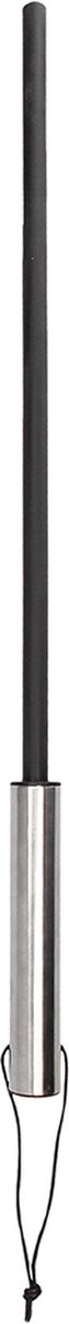 Goedkoopste Cane With Stainless Steel Handle - Premium Leather - Black