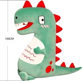 Schattige dinosaurus- Grote Tand Tyrannosaurus  pop / knuffel / kussen / zwangere vrouw lang kussen / bijbehorende slapende pop / verjaardagscadeau 100CM