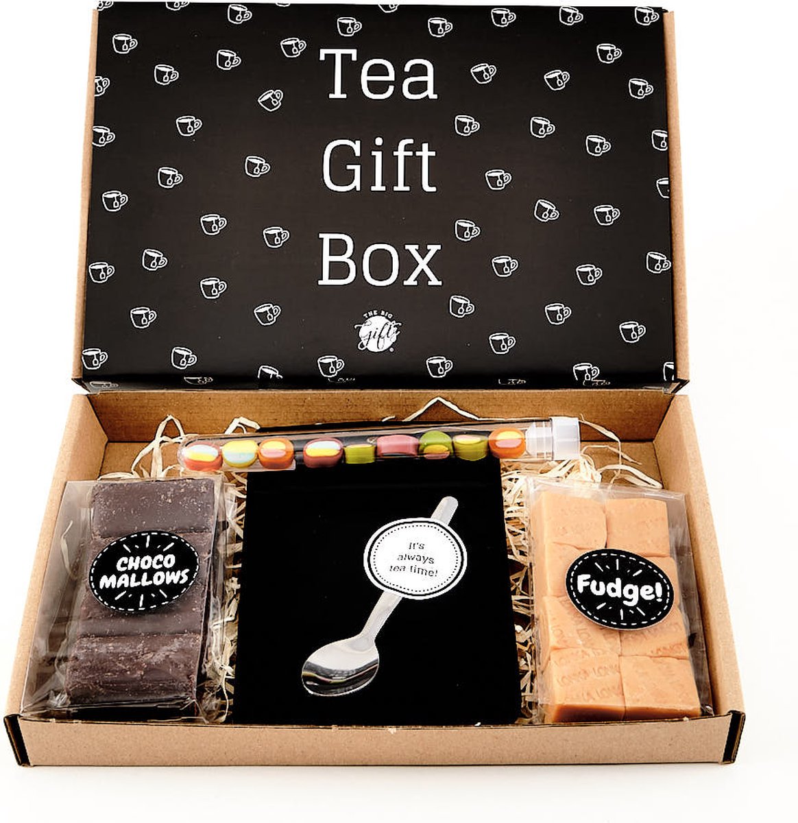 Brievenbuspakket tea gift box - Cadeau - THEE - Brievenbus pakket - The Big Gifts -chocolade- eten-pasen - snoep - cadeau voor man - cadeau voor vrouw - gift -  cadeaupakket - Moederdag - Vaderdag - giftset - cadeaubox - Merkloos