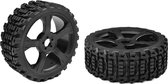Team Corally - Off-Road 1/8 Buggy Tires - Xprit - Low Profile - Glued on Black Rims - 1 pair