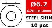 Team Corally - Steel Metric Shim - 6,2x11x1,0mm - 10 pcs