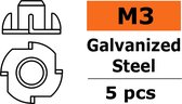 Revtec - Inslagmoer - M3 - Gegalvaniseerd staal - 5 st