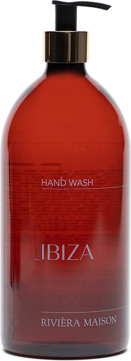 Riviera Maison Handzeep met Pompje 1 Liter - Zeepdispenser - Hand Wash XL Ibiza 1000ML - Bruin