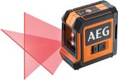 AEG Lasermeting CLR215-B, bereik 15 m, rode laser, 2 lijnen, met 1 adapter, 2 AA batterijen, 1 opbergetui, klittenband