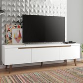 Emob- TV Meubel Tv-meubel Infas met 2 deuren & 1 lade - 180cm - Wit