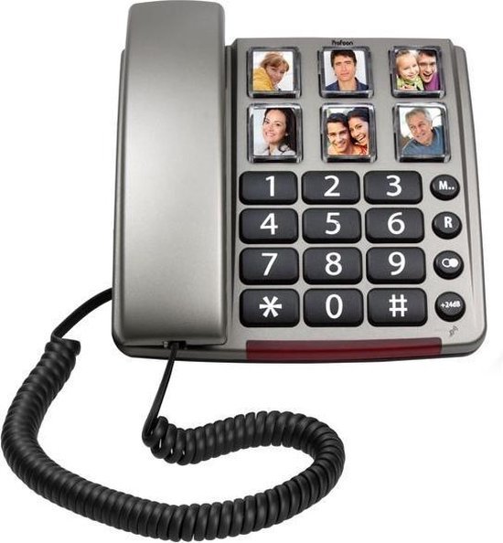 Profoon - Senioren Huistelefoon Bedraad Grote Toetsen - Big Button
