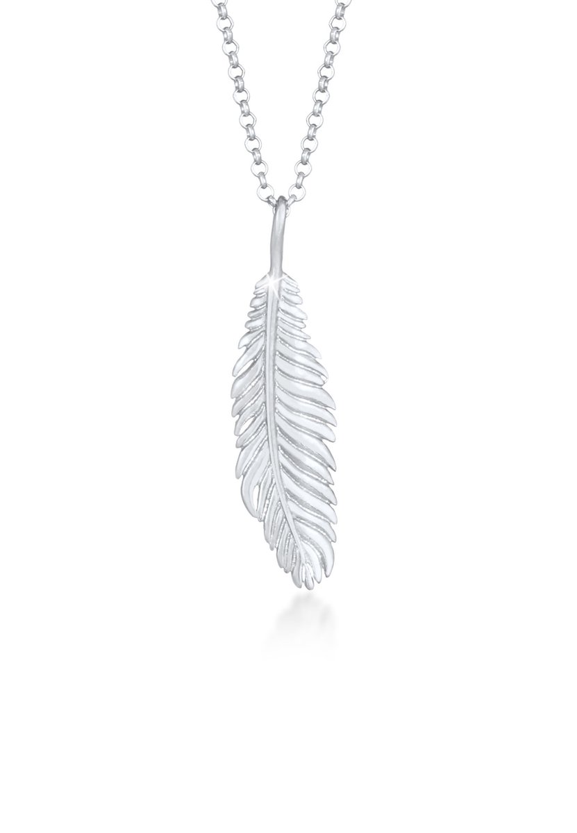 KUZZOI - Halsketting - Heren Veer Oxide in 925 Sterling Zilver - Heren