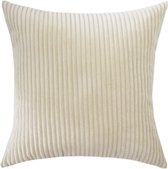 Kussenhoes 40x40 cm - Khaki - Kussenhoesje - Kussen Hoes - Woonkamer - Decoratie - Bank - Corduroy