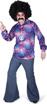 Karnival Costumes Disco Retro Overhemd Boho Heren Carnavalskleding Heren Carnaval Foute Party '60 '70 Party - Polyester - Paars - Maat XL - Shirt