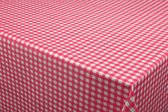 Buiten/binnen Tafelkleed/Tafelkleed boeren ruit/boerenbont rood/wit (Premium kwaliteit) - In 9 maten verkrijgbaar 140 x 300 cm - PVC - Afwasbaar