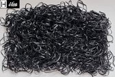 Hisa - Zwarte mini haarelastiekjes - Elastiek Haar Accessoires ca 200 stuks