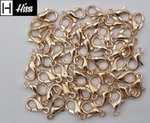 Hisa - Karabijn sluitingen - Rose Gold - 45 stuks - Karabijnsluitingen - 10mm