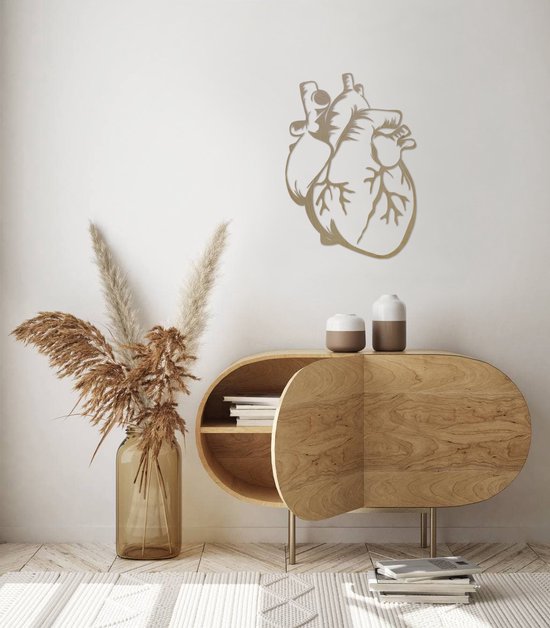 Décoration murale coeur humain contreplaqué bouleau 650x924mm