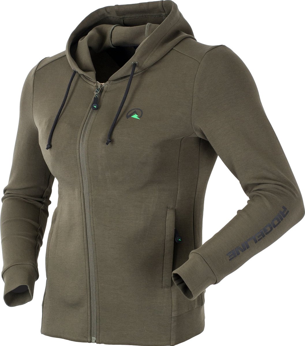 Ridgeline womens bonded hoodie Olijf