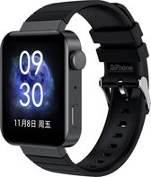 DrPhone iNX - Metalen Smartwatch - Bluetooth Bellen - Microfoon - Hartslag - Stappen - Mannen / Vrouwen - IOS/Android - Zwart