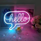 Hello Mix Colour Sfeerlicht | Leuk | Neon Light | Led Hoge Kwaliteit | Gezellig | Mooie Verlichting In Kamer