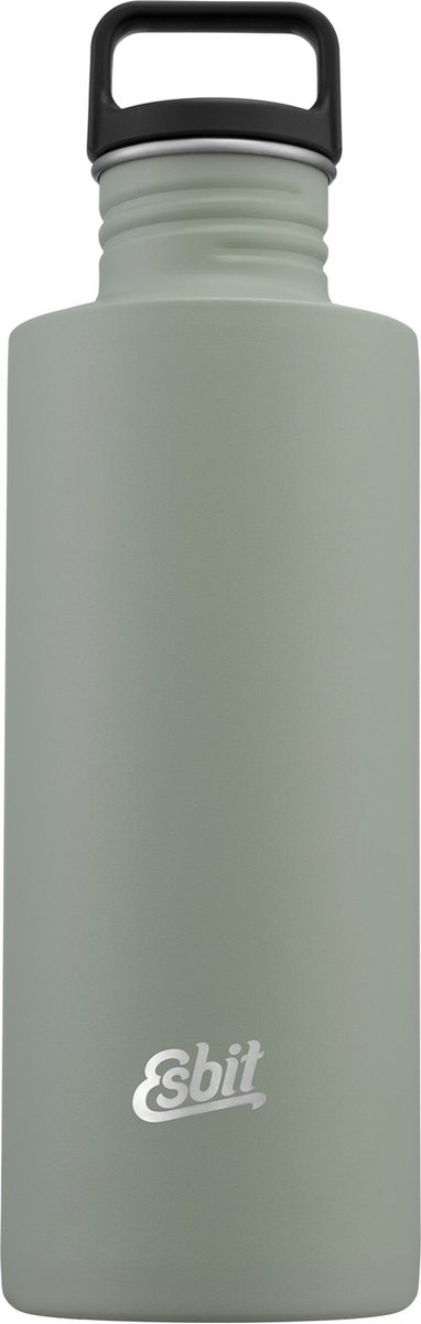 Esbit Sculptor Waterfles - 1 Liter - Grijs - RVS Drinkfles - Lusdop