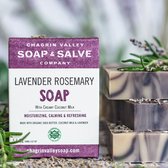 Chagrin Valley - Soap Bar - Lavender Rosemary met washandje -  Natural - Gevoelige huid - Droge huid -  Plastic vrij - Parfumvrij - Vegan - Organic -  hydraterend - vrouw - voedend -  Kalmere