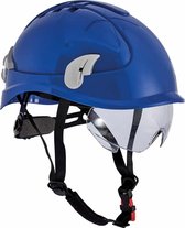 Cerva Alpinworker Lichte veiligheidshelm met veiligheidsbril - Maat: One size - blauw
