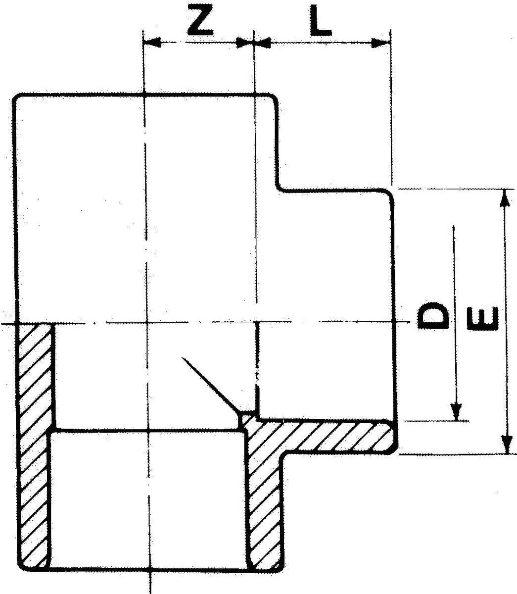 PVC - U T-Stück IG 1 1/4" PN10