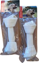 Canine Chews - 2 X 1 Stuks - 21,5cm - Rawhide Knotted Bone natural - Hondenbot - Hondensnack - Kauwsnack -