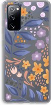 Case Company® - Galaxy S20 FE / S20 FE 5G hoesje - Flowers with blue leaves - Soft Case / Cover - Bescherming aan alle Kanten - Zijkanten Transparant - Bescherming Over de Schermrand - Back C