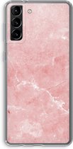 CaseCompany® - Galaxy S21 Plus hoesje - Roze marmer - Soft Case / Cover - Bescherming aan alle Kanten - Zijkanten Transparant - Bescherming Over de Schermrand - Back Cover