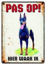 Plenty gifts waakbord blik grote hond (15X21 CM)