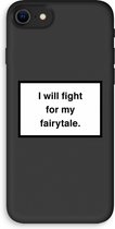 CaseCompany® - iPhone SE 2020 hoesje - Fight for my fairytale - 100% Biologisch Afbreekbaar - Duurzaam - Biodegradable Soft Case - Milieuvriendelijke Print op Achterkant - Zwarte Zijkanten - 