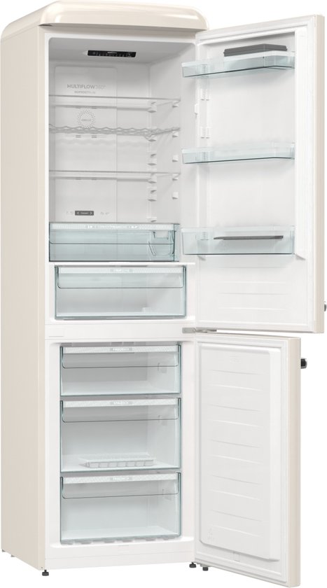 Nieuw!! Luxe Fitelli KV314GLWIT01 Koelvriescombinatie-Glazen voorkant