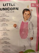 Combinaison Little Unicorn - Licorne - Taille 68/74 - Costume Bébé - Costume - Carnaval - Rose/blanc - Combinaison Bébé - Pyjama - Couchage - Fête